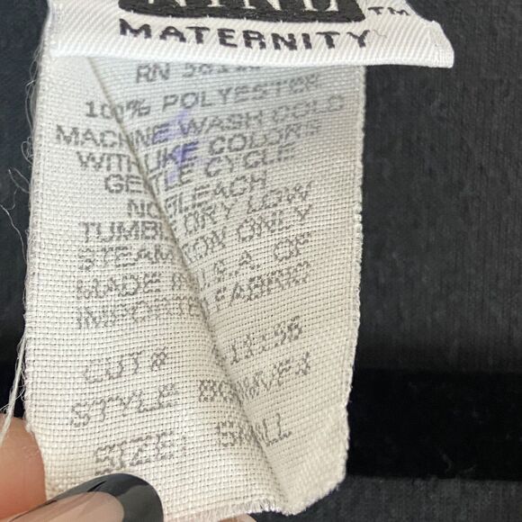 VTG Take Nine Maternity Velvet Midi Dress Sz S Black 90s Whimsigoth Witchy - Picture 5 of 6